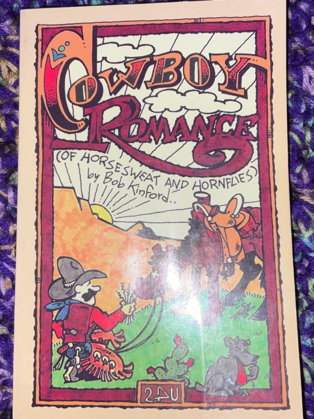 Vintage 1998 cowboy romance, Bob, Kinford paperback book western humor